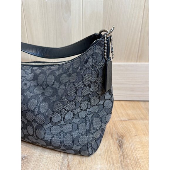 Coach East West Celeste Convertible Hobo Signature Bag Black Smoke - Picture 4 of 10